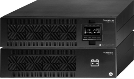 Источник бесперебойного питания Systeme Electric Smart-Save Online SRV, 10000VA/9000W, On-Line, Extended-run, Rack 6U(Tower convertible), LCD, Out: Hardwire, SNMP Intelligent Slot, USB, RS-232