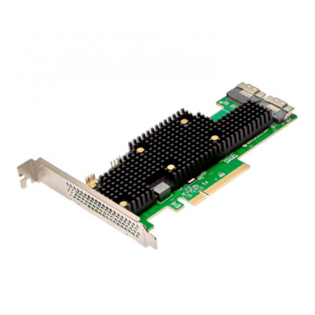 9600-16i SGL (05-50111-00) PCIe v4 x8 LP, Tri-Mode SAS/SATA/NVMe 24G HBA, 16port (2*int SFF8654), SAS4016 IOC, RTL