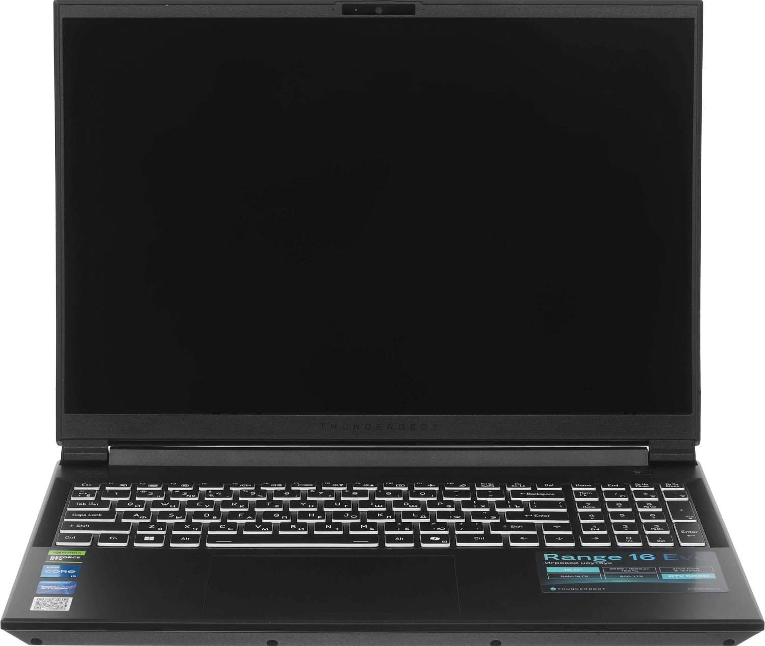 Ноутбук Thunderobot Range 16 Evo Core i5 13420H 16Gb SSD1Tb NVIDIA GeForce RTX5050 8Gb 16" IPS QHD (2560x1600) FreeDOS black WiFi BT Cam (JT009P00KRU)