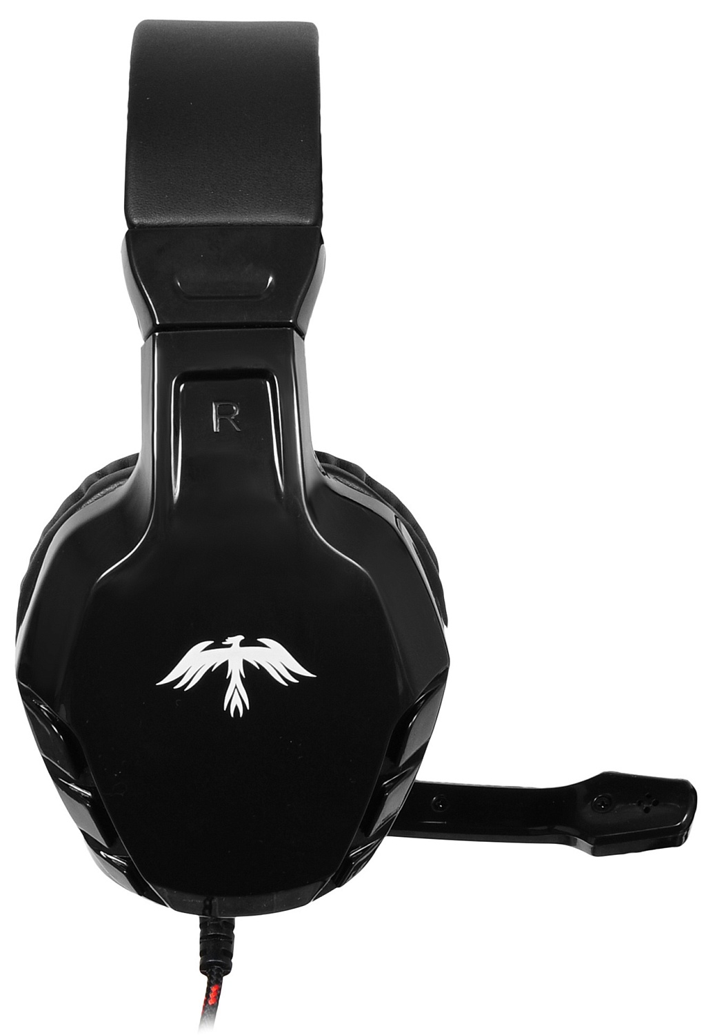 Наушники с микрофоном Оклик HS-L320G Phoenix черный/красный 1.9м мониторные оголовье (359482)