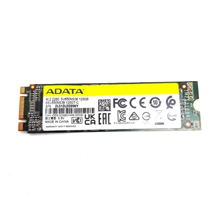 M.2 2280 120GB ADATA SU650 Client SSD (ASU650NS38-120GT-C) SATA 6Gb/s, 550/410 уц-3-2 2M, 3D TLC, 70TBW, RTL (772370)