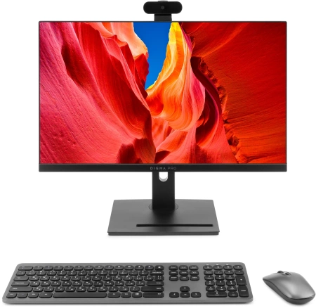 Моноблок Digma Pro Vision 23.8" Full HD i7 1255U (1.7) 16Gb SSD512Gb UHDG CR Windows 11 Pro Eth WiFi BT 90W клавиатура мышь Cam черный 1920x1080