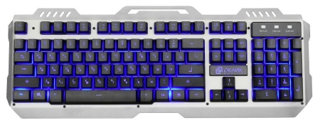 Клавиатура Оклик 790G IRON FORCE темно-серый/черный USB Multimedia for gamer LED