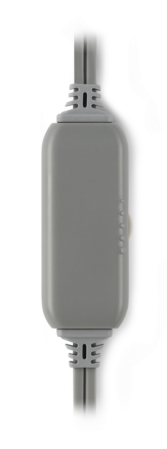 Наушники с микрофоном Оклик HS-L600 серый 1.8м мониторные оголовье (1532023)