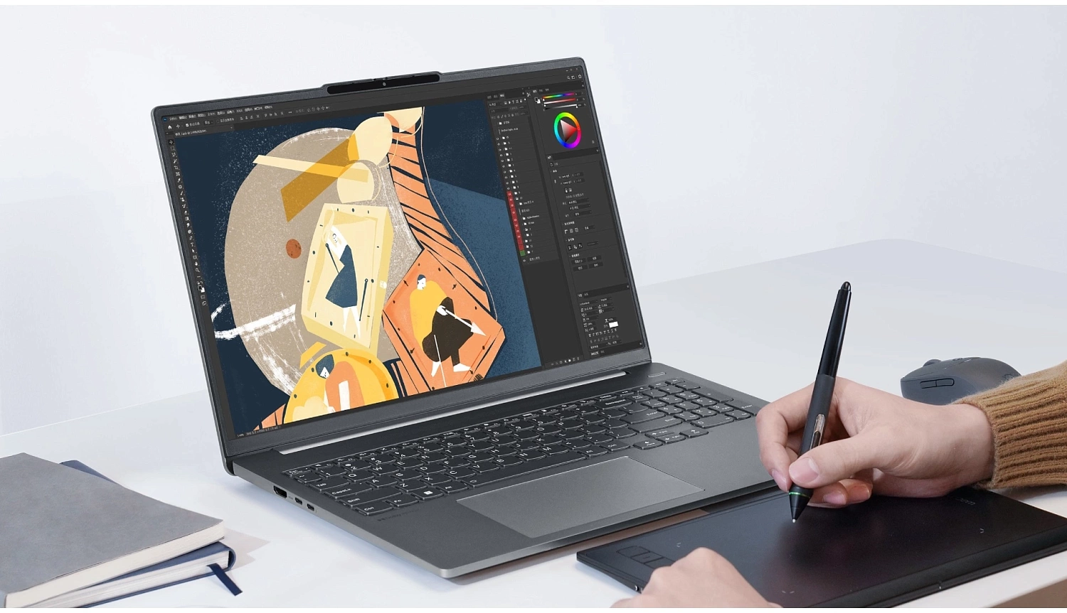 Ноутбук Lenovo Xiaoxin Pro16 IAH7 Core i7 12700H 16Gb SSD1Tb Intel Iris Xe graphics 16" IPS 2.5K (2560x1600) Windows 11 trial (для ознакомления) Home grey WiFi BT Cam