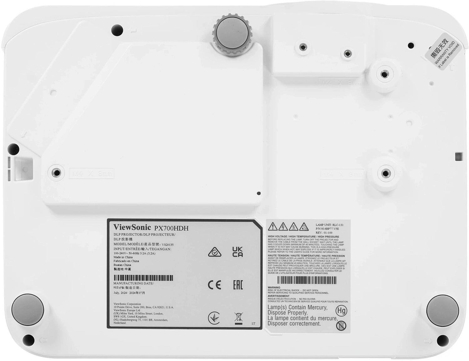 Проектор ViewSonic PX700HDH DLP 3700Lm LS (1920x1080) 22000:1 ресурс лампы:20000часов 2xHDMI 2.4кг