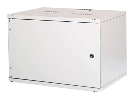 Шкаф коммутационный Lande NetBox Soho (LN-SH09U5450-LG-F0-2) настенный 9U 540x500мм пер.дв.металл задн.дв.стал.лист несъемн.бок.пан. направл.под закл.гайки 80кг серый 11.7кг 460мм IP20 сталь