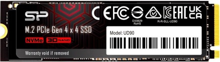 Твердотельный накопитель Solid State Disk Silicon Power UD90 1Tb PCIe Gen4x4 M.2 PCI-Express (PCIe) 5000MBs/4800MBs SP01KGBP44UD9005