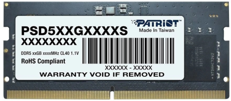 Память DDR5 32Gb 4800MHz Patriot PSD532G48002S RTL PC5-38400 CL40 SO-DIMM 260-pin 1.1В dual rank Ret
