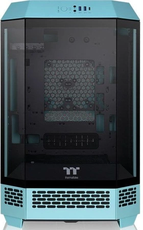 Корпус Thermaltake The Tower 300 Turquoise голубой без БП miniITX 7x120mm 5x140mm 2xUSB3.0 audio bott PSU