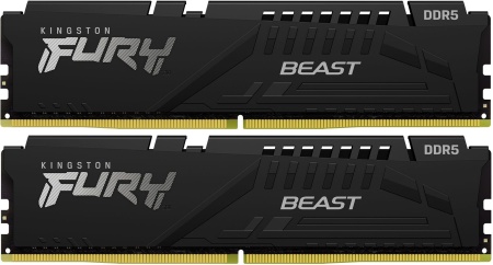 Память DDR5 2x32GB 5200MHz Kingston KF552C36BBEK2-64 Fury Beast Black Expo RTL PC5-41600 CL36 DIMM 288-pin 1.25В kit single rank Ret