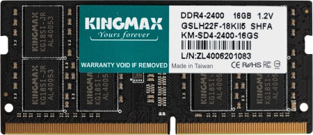 Память DDR4 16Gb 2400MHz Kingmax KM-SD4-2400-16GS RTL PC4-19200 CL17 SO-DIMM 260-pin 1.2В dual rank Ret