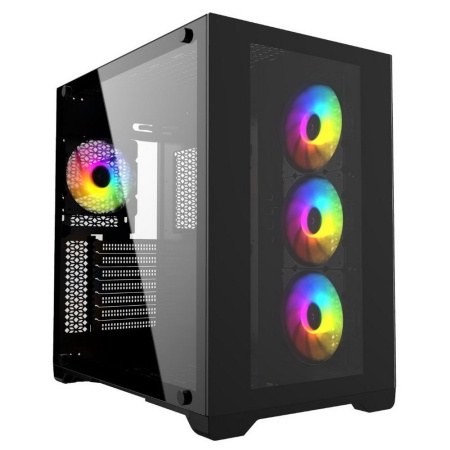 Корпус Powercase Корпус Powercase Vision White, Tempered Glass, 4х 120mm 5-color fan, белый, ATX (CVWA-L4) (202889)