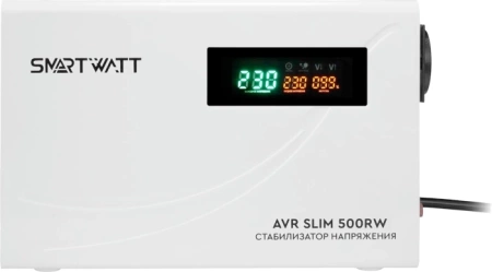 Стабилизатор напряжения Smartwatt AVR Slim 500RW 500ВА белый