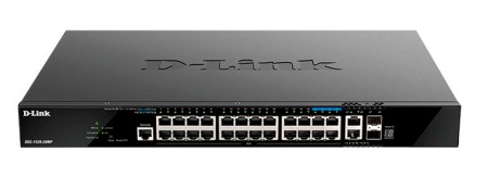 Коммутатор D-Link DGS-1520-28MP/A1A 24G 2x10G 2SFP+ 24PoE+ 370W управляемый