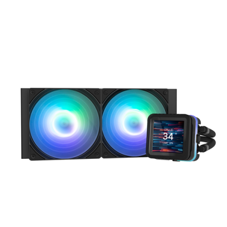 Система водяного охлаждения Zalman CPU Liquid Cooler 240mm, ARGB, LCD Display, black