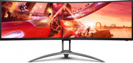 Монитор AOC 48.8" Gaming AG493QCX черный VA LED 1ms 32:9 HDMI M/M матовая HAS Piv 400cd 178гр/178гр 3840x1080 144Hz FreeSync Premium DP WF USB 14.4кг