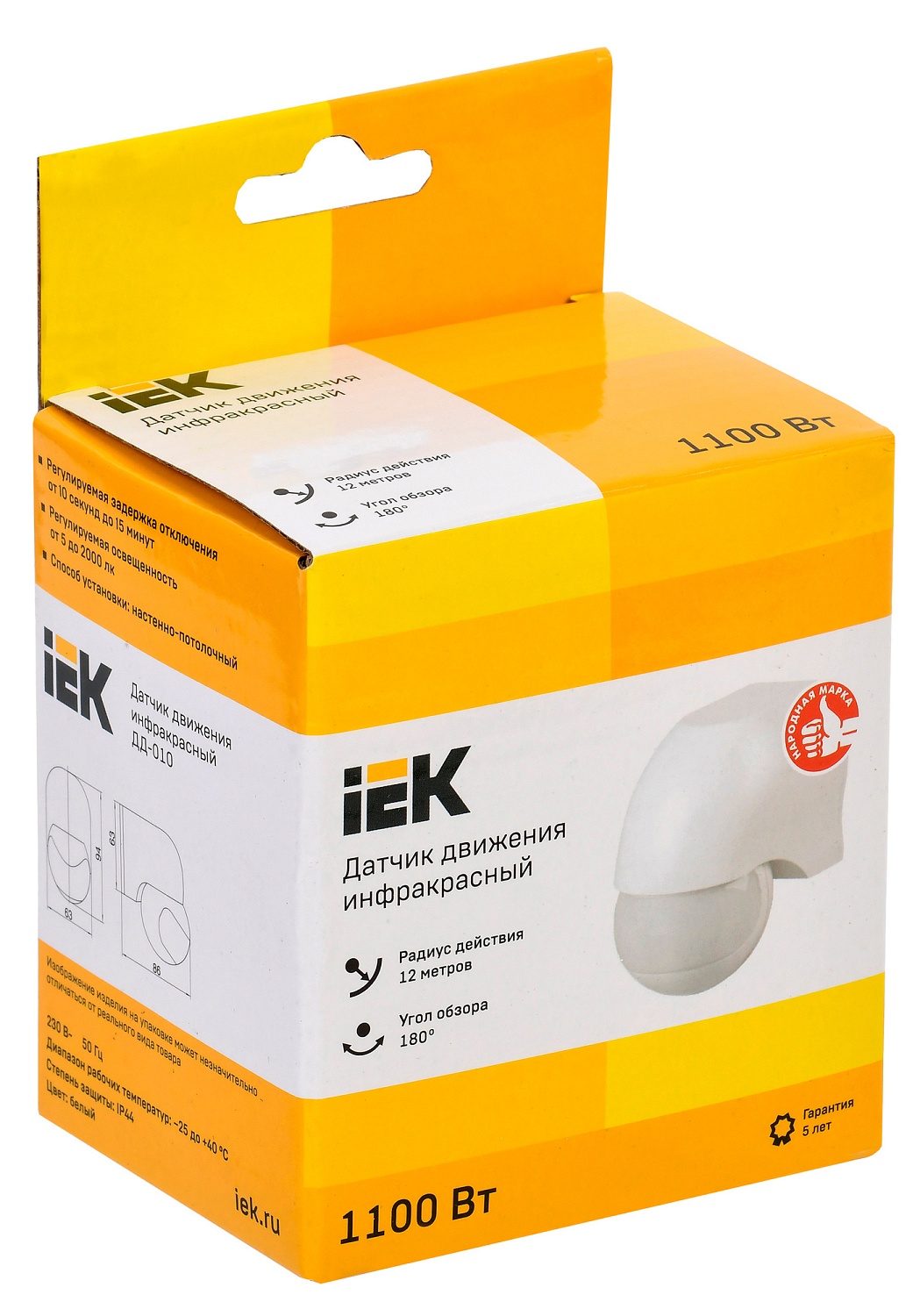 Датчик движ. IEK LDD10-010-1100-001 белый