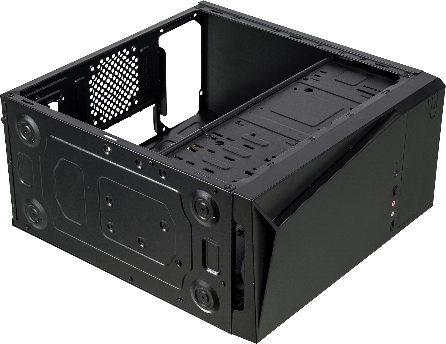 Корпус LinkWorld VC-13M171 черный без БП mATX 1x80mm 1x120mm 2xUSB2.0 audio