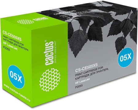 Картридж лазерный Cactus CS-CE505XS CE505X черный (6500стр.) для HP LaserJet P2050 LaserJet P2055 LaserJet P2055D LaserJet P2055DN LaserJet P2055X