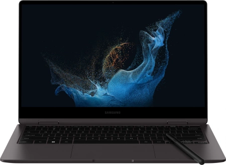 Ноутбук Samsung Galaxy Book 2 360 Core i7 1255U 16Gb SSD512Gb Intel Iris Xe graphics 13.3" AMOLED Touch FHD (1920x1080) Windows 11 Home English graphite WiFi BT Cam (NP730QED-KA1IN)