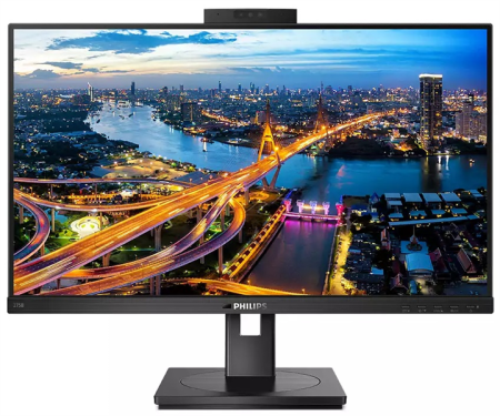 Монитор 27" Philips  275B1H/00 2560x1440 75 Гц IPS W-LED 16:9 4ms HDMI DVI DP 3*USB3.2 50M:1 178/178 300cd webcamera Windows Hello HAS Pivot Tilt Swivel Speakers Black