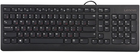 Клавиатура Lenovo 300 черный USB для ноутбука