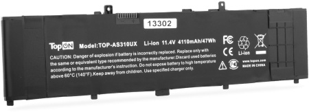 Батарея для ноутбука TopON TOP-AS310UX 11.4V 4110mAh литиево-ионная (103190)