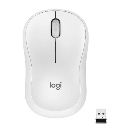 Мышь беспроводная Logitech M220 Silent White (910-006128) белая, оптическая, 1000dpi, 2.4 GHz, USB-ресивер, бесшумная