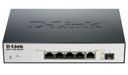 Коммутатор D-Link DGS-1100-06/ME/A1B 5G 1SFP управляемый