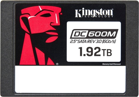 Твердотельный накопитель Kingston Enterprise SSD 1,92TB DC600M 2.5" SATA 3 R560/W530MB/s 3D TLC MTBF 2M 94 000/78 000 IOPS 3504TBW (Mixed-Use) 3 years