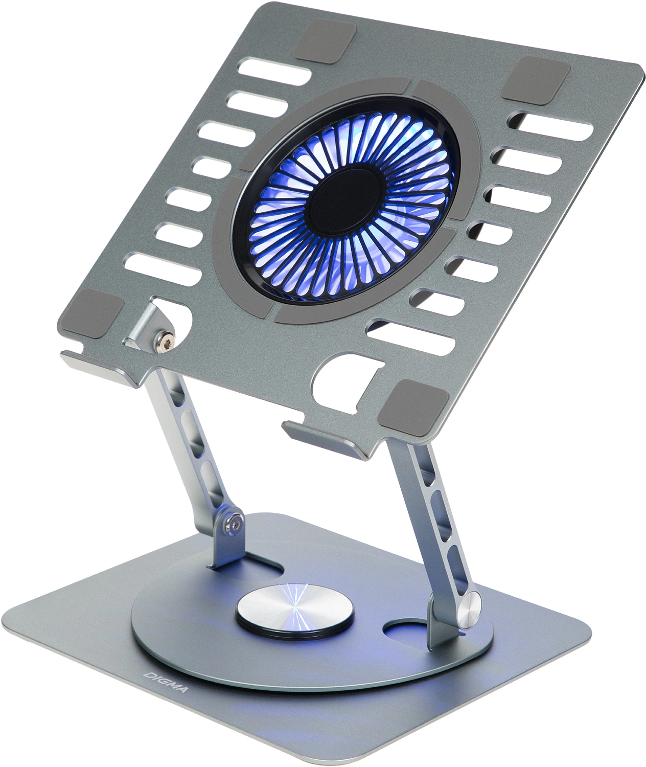Подставка для ноутбука Digma D-NCP170-1xRGB110-360 17" 240x230x50мм 2xUSB 1x алюминий серый Подставка для ноутбука Digma D-NCP170-1xRGB110-360 17" 240x230x50мм 2xUSB 1x алюминий серый