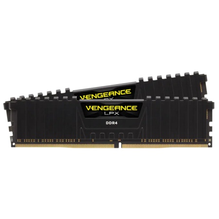 Corsair Vengeance LPX Black DDR4 DIMM CMK32GX4M2D3600C16 3600MHz 32GB 2x16GB, Unbuffered, CMK32GX4M2D3600C16 16-19-19-36, XMP 2.0 , 1.35V (638414)