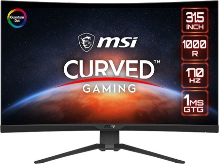 Монитор MSI 31.5" MAG 325CQRF QD черный VA LED 1ms 16:9 HDMI HAS 300cd 178гр/178гр 2560x1440 170Hz DP 2K USB 7.8кг