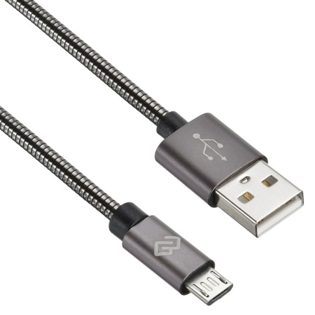 Кабель Digma MICROUSB-1.2M-BRAIDED-G USB (m)-micro USB (m) 1.2м темно-серый