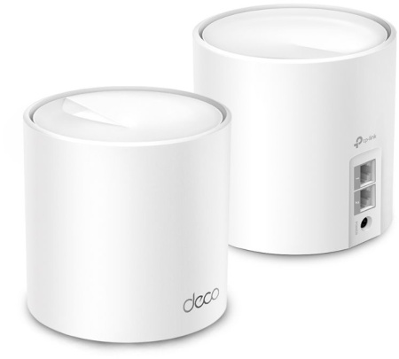 Бесшовный Mesh роутер TP-Link Deco X10 (DECO X10(2-PACK)) AX1500 10/100/1000BASE-TX белый (упак.:2шт)