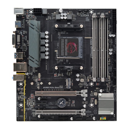 AFOX Motherboard AMD® B550 AMD Socket AM4, 4 x DDR4 Memory Slots, Micro-ATX (22 x 24.5 cm)