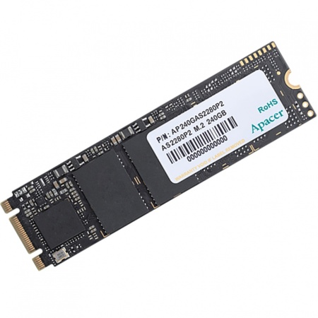 M.2 2280 480GB Apacer AS2280P4 Client SSD AP480GAS2280P4-1 PCIe Gen3x4 with NVMe, 3D TLC, 512MB, AP480GAS2280P4-1 RTL (917225)