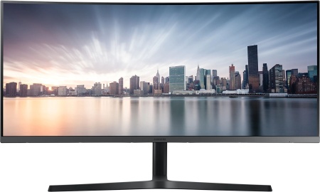 Монитор Samsung 34" Curved C34H890WGR серебристый VA LED 21:9 HDMI матовая HAS Piv 300cd 178гр/178гр 3440x1440 100Hz DP 2K USB 7.9кг