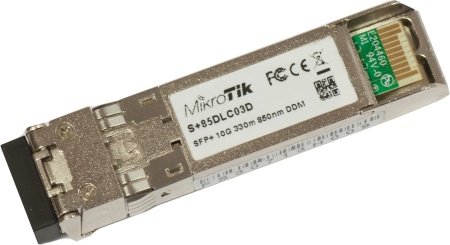 Модуль SFP+ MikroTik S+85DLC03D Dual LC UPC 10G 300m