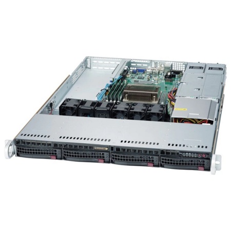 CSE-815TQC-R706WB Black 4xHotSwap SAS/SATA, WIO 750W HS 1U RM