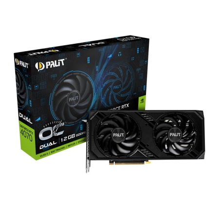 Видеокарта Palit RTX4070 Dual OC 12GB GDDR6 192bit 3xDP HDMI 2FAN RTL