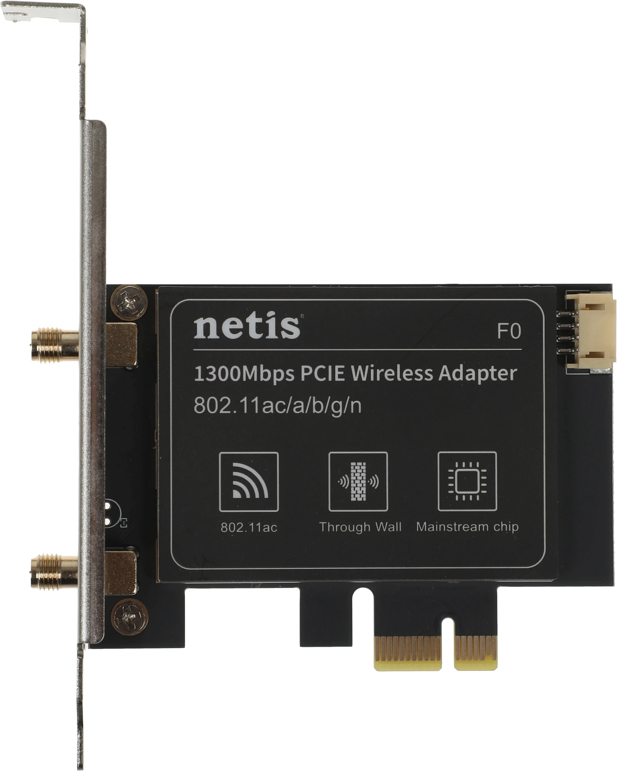 Сетевой адаптер Wi-Fi Netis F0 AC1300 PCI Express (ант.внеш.съем) 2ант.