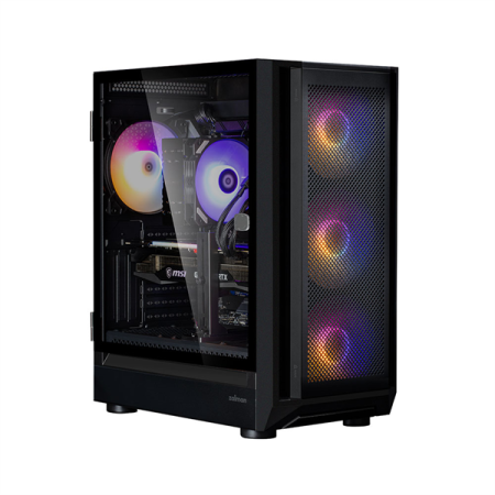 Корпус ZALMAN i6, EATX, BLACK, FRONT MESH, WINDOW, 2x3.5", 3x2.5", 1xUSB2.0, 1xUSB3.0, 1xUSB Type C, FRONT 3x140mm RGB LED, REAR 1x140mm RGB LED