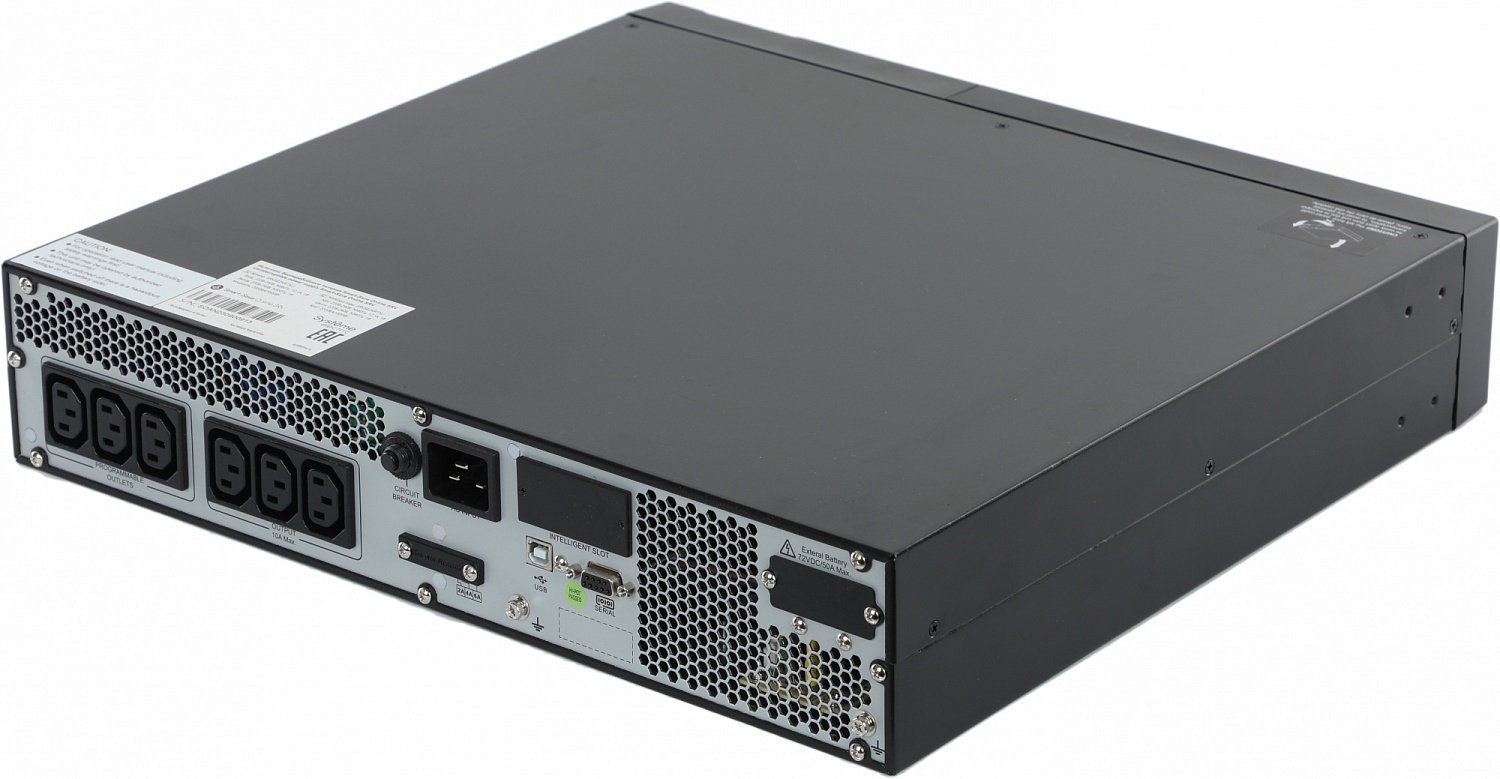 Источник бесперебойного питания Systeme Electric Smart-Save Online SRV, 2000VA/1800W, On-Line, Extended-run, Rack/Tower 4U(2U PM + 2U Battery), LCD, Out: 6xC13, SNMP Intelligent Slot, USB, RS-232