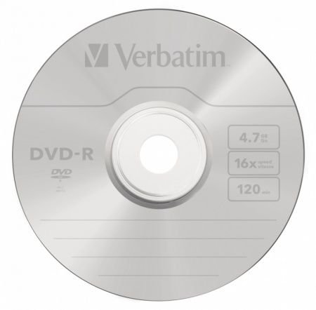 Диск DVD-R Verbatim 4.7Gb 16x bulk (10шт) (43729)