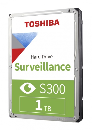 3.5" 1TB Toshiba S300 Surveillance HDWV110UZSVA SATA 6Gb/s, 5700rpm, 64MB, CMR, 24/7, Supports up HDWV110UZSVA to 64 video cameras, Bulk {20}