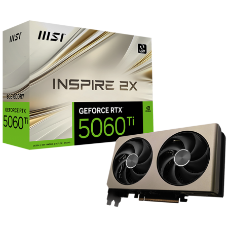 Видеокарта MSI RTX5060Ti INSPIRE 2X 8GB GDDR7 128bit 3xDP HDMI 2FAN RTL