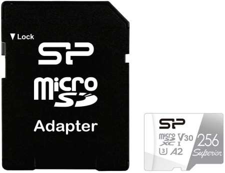 Флеш карта microSDXC Silicon Power 256GB SP256GBSTXDA2V20SP Superior + adapter