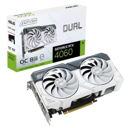 DUAL-RTX4060-O8G-WHITE /RTX4060,HDMI,DP*3,8G,D6